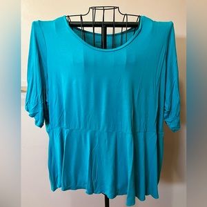 Turquoise Peplum tee